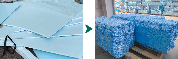 Recycling von XPS-Dämmplatten